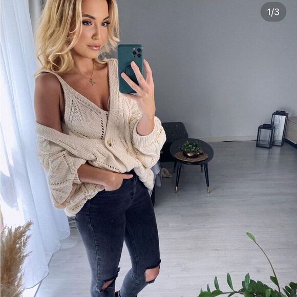 ZARA OPENWORK KNIT TOP - Picture 10 of 10